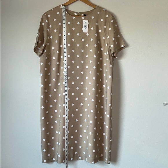 Ann Taylor Tan Dress with White Dots - Picture 4 of 8